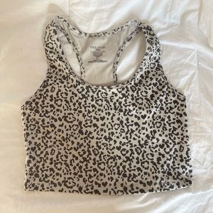 Animal print athletic top